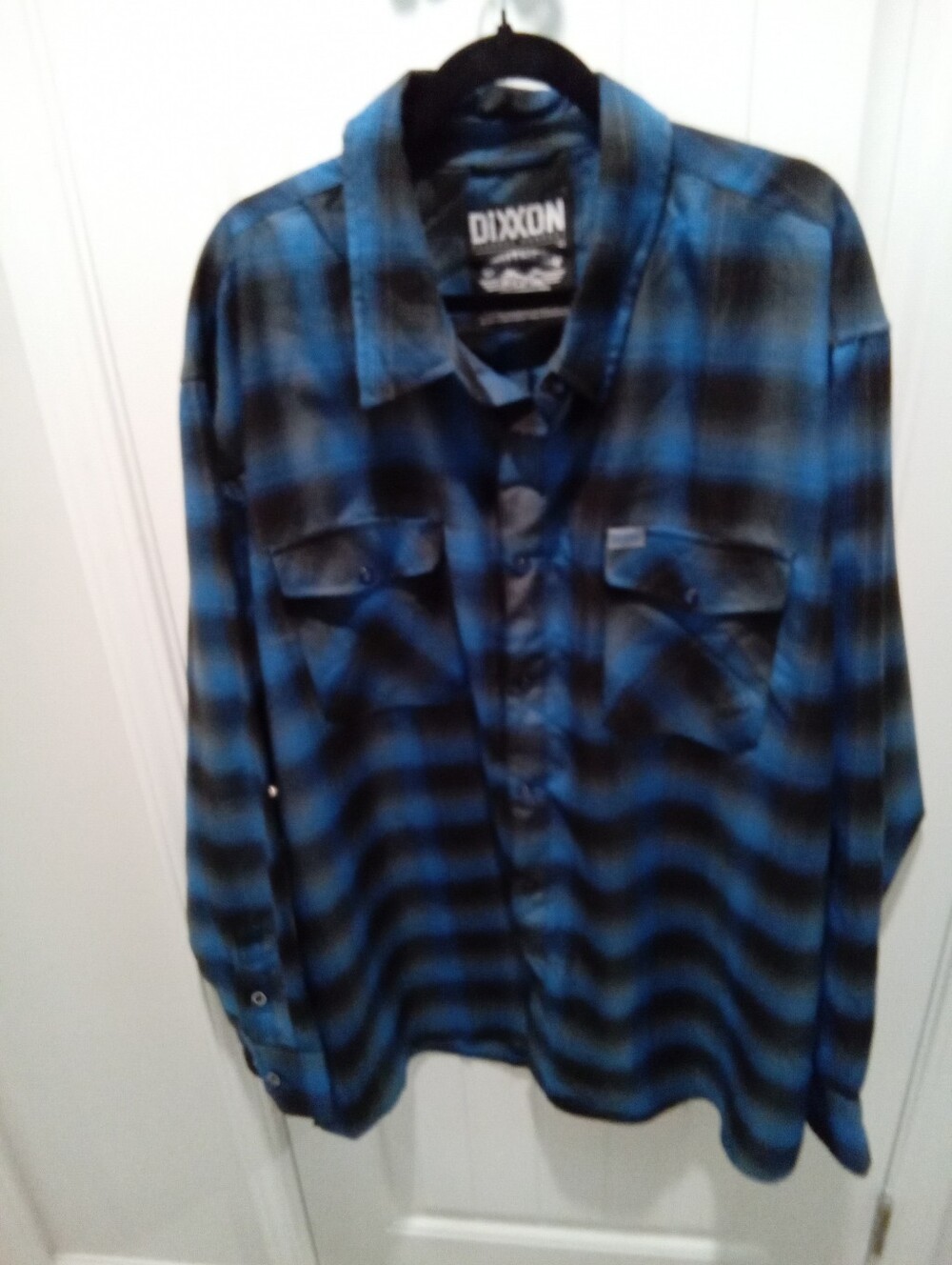 Dixxon Flannel Co Big&Tall4X SCC"Southern Country Customs" Blue Black Grey Plaid
